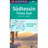 Kompas 111 Sudtesin, Ticino Sud, Locarno, Lugano 40 000 turisticka mapa