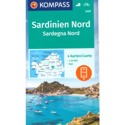 Kompass 2497 Sardinien Nord/Sardinie sever 1:50 000 turistická mapa 