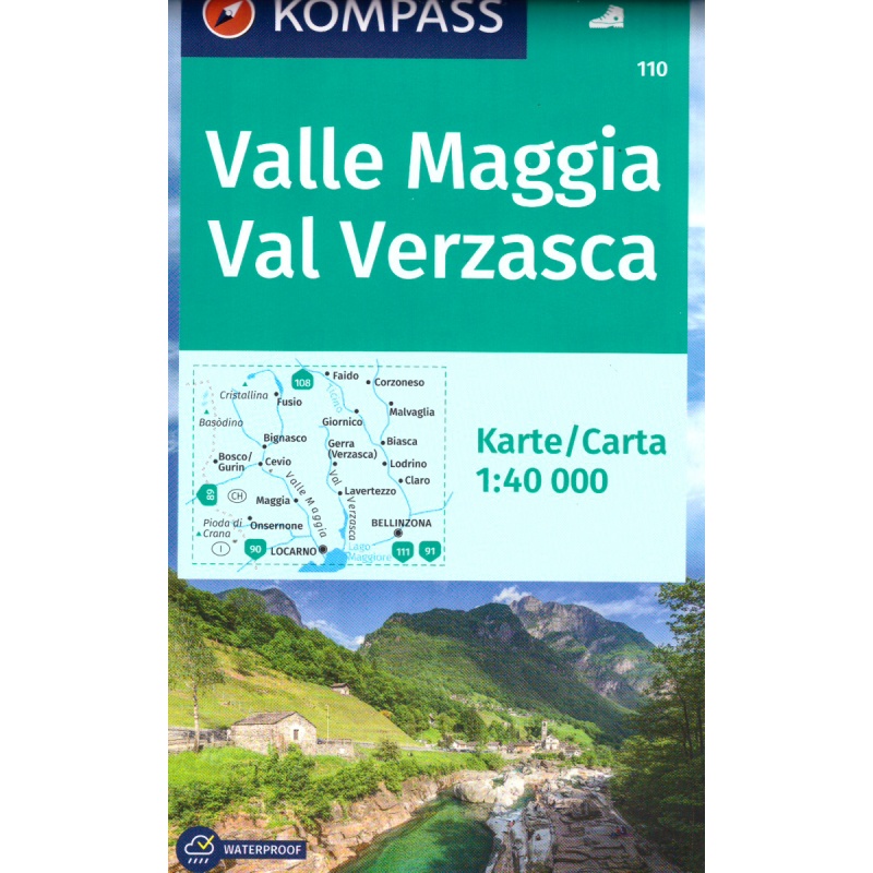 Kompas 110 Valle Maggia, Val Verzasca 40 000