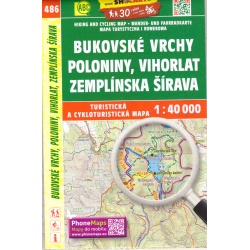 SHOCart 486 Bukovske vrchy, Poloniny, Vihorlat, Zemplinska sirava 40 000 turisticka mapa