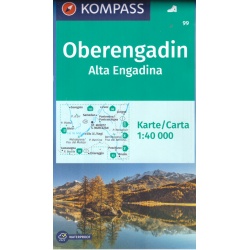 Kompas 99 Oberengadin Alta Engadina 40 000 turisticka mapa