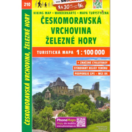 SHOCart 210 Českomoravská vrchovina, Železné hory 1:100 000