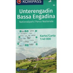 Kompas 98 Unterengadin, Basa Engadina 40 000 turisticka mapa