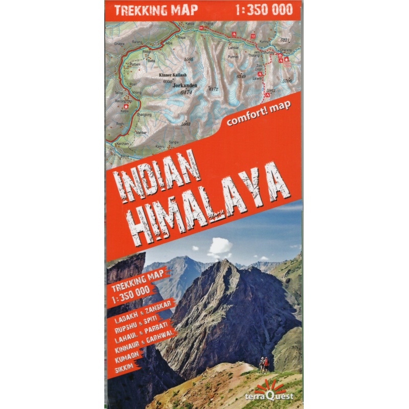 TerraQuest Indicky Himalaj Indian Himalaya 350 000 turisticka mapa