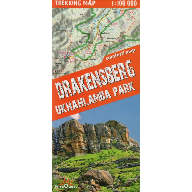 TerraQuest Drakensberg,Ukhahlamba park Jizni Afrika  100 000 turisticka mapa