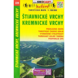 SHOCart 229 Štiavnické vrchy, Kremnické vrchy 1:100 000 turistická mapa