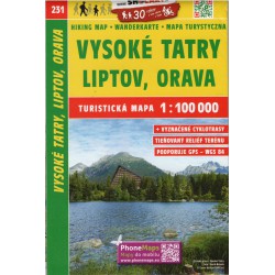 SHOCart 231 Vysoké Tatry, Liptov, Orava 1:100 000 Oblast