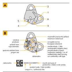 Singing Rock Locker W1010BB09 - zachycovac padu, polohovaci zarizeni a nastavovac delky 7