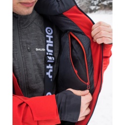 Husky Montry M cervena panska nepromokava zimni lyzarska bunda 8