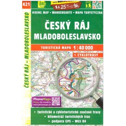 SHOCart 421 Český Ráj, Mladoboleslavsko 1:40 000 turistická mapa