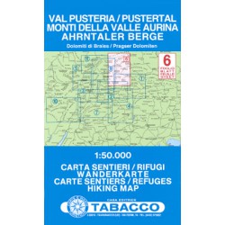 Tabacco 6 Val Pusteria/Pustertal, Monti della Valle Aurina/Ahrntaler Berge 1:50 000