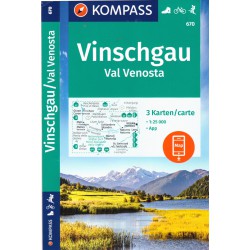 Kompass 670 Vinschgau, Val Venosta 1:25 000 turistická mapa