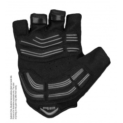 R2 ATR19D Vouk svitive zluta cyklisticke rukavice s kratkymi prsty a gelovymi vyztuhami 1