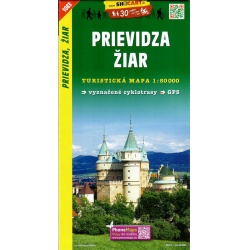 SHOCart turisticka mapa 1083 Prievidza Ziar 50 000