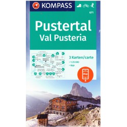 Kompass 671 Pustertal/Val Pusteria 1:25 000 turistická mapa