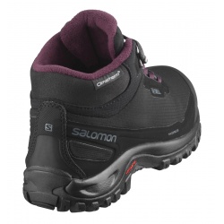 Salomon Shelter CS WP W Black ebony wine tasting 411105 damske zimni nepromokave boty1