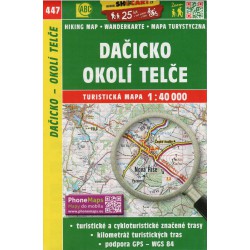 SHOCart 447 Dačicko, Okolí Telče 1:40 000 turistická mapa Oblast