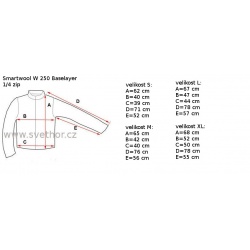 _Smartwool W Merino 250 Baselayer 1 4 Zip black damsky rolak 100% Merino vlna zmereno