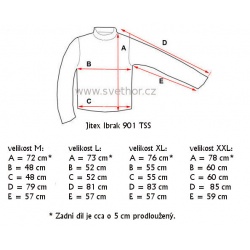 _Jitex Ibrak 901 Ts tmave khaki panske triko dlouhy rukav Merino vlna zmereno
