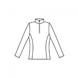 Jitex Kacuna 801 Ts cerna damske triko dlouhy rukav zip Merino vlna 1