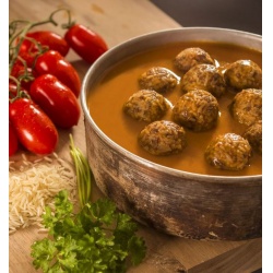 Masove koule s basmati a rajskou omackou1