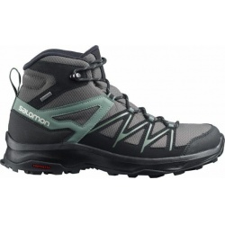 Salomon Daintree Mid GTX magnet black balsam green 412312 panske trekove nepromokave boty