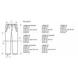 _Kilpi Lago-W tmave cervena 2019 damske turisticke kalhoty zmereno