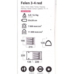 Husky Felen 3-4 turisticky stan zeleny rozmery