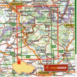 SHOCart 202 Ceskosaske Svycarsko Ceske stredohori 100 000 Oblast