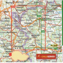 SHOCart 205 Zapadoceske lazne, cesky les 100 000 Oblast