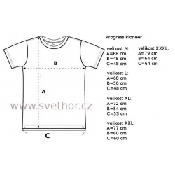 _Progres Pioneer Bulli modra panske triko kratky rukav bambus zmereno