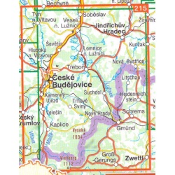 SHOCart 215 ceskobudejovicko, Jindrichohradecko, Novohradske hory 100 000 Oblast