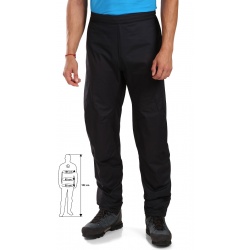 Direct Alpine Cyclone pants black pánské lehké nepromokavé sbalitelné kalhoty