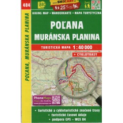 SHOCart 484  Poľana, Muránská planina 1:40 000 turistická mapa Oblast