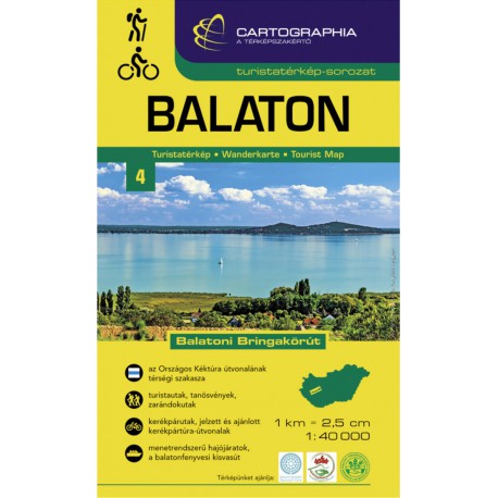 Cartographia Balaton 1:40 000 turistická mapa