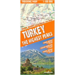 TerraQuest Turecko - nejvyšší vrcholy  1:100 000 turistická mapa oblast