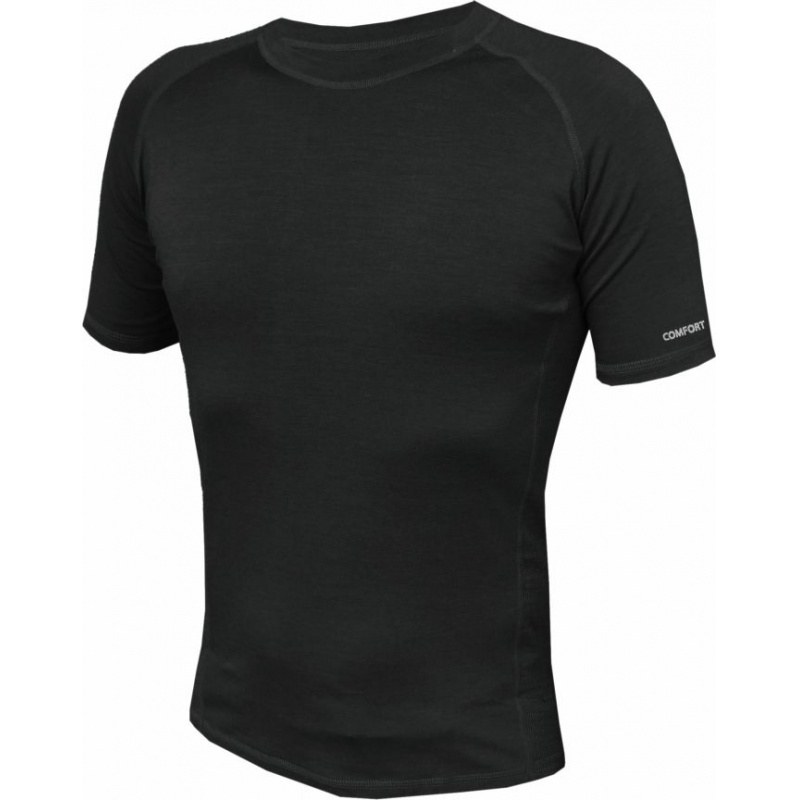 Jitex Kamad 902 TES cerna panske triko kratky rukav Merino vlna