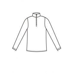 Jitex Kacun 901 Ts cerna panske triko dlouhy rukav stojacek a zip u krku Merino vlna 1