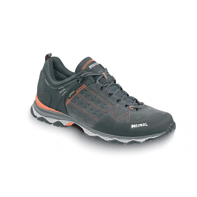 Meindl Ontario GTX schwarz orange panske nepromokave nizke kozene trekove boty