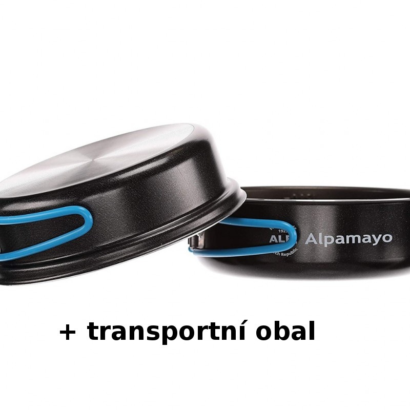 VAR ALB Forming Alpamayo 1campingova sada PTFE neprilnaveho nadobi Alu pro 1 osobu, obal