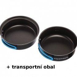VAR ALB Forming Alpamayo 1campingova sada PTFE neprilnaveho nadobi Alu pro 1 osobu 1