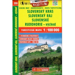 SHOCart 233 Slovensky kras Slovensky raj Slovenske Rudohorie vychod 100 000