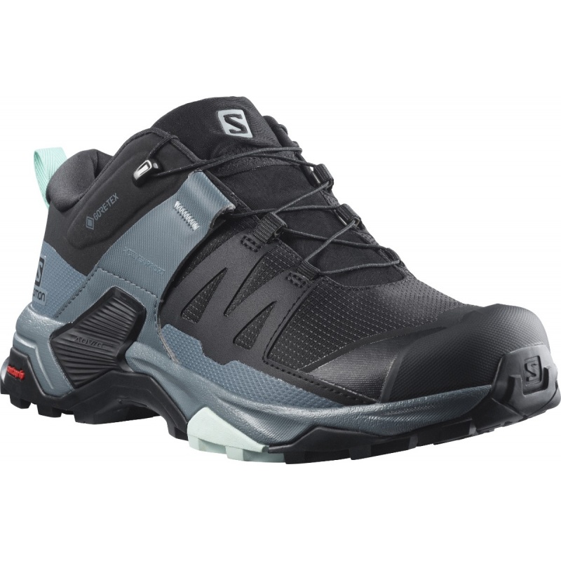 Salomon X Ultra 4 GTX W black stormy weather 412896 damske nizke nepromokave trekove boty