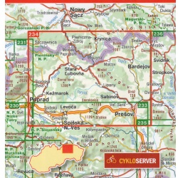 SHOCart 234 Pieniny Severny Spis Saris 100 000 oblast