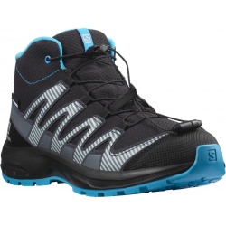 Salomon XA Pro V8 Mid CSWP J 413449 black monument detske vysi nepromokave trekove boty
