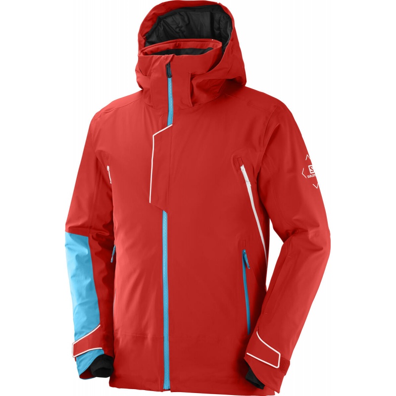 Salomon Race Jacket M Goji Berry C15870 panska nepromokava zimni lyzarska bunda 20000