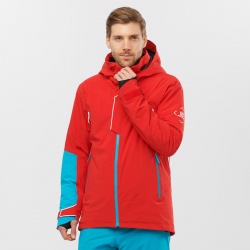 Salomon Race Jacket M Goji Berry C15870 panska nepromokava zimni lyzarska bunda 20000 2