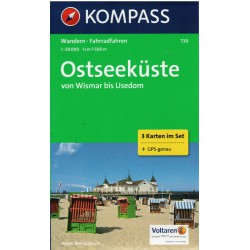 Kompass 739 Ostseeküste/pobřeží Baltského moře 1:50 000 turistická mapa