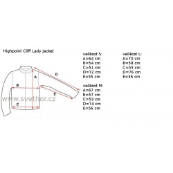 _High Point Cliff Lady Jacket Red damska nepromokava outdoorova bunda Pertex zmereno