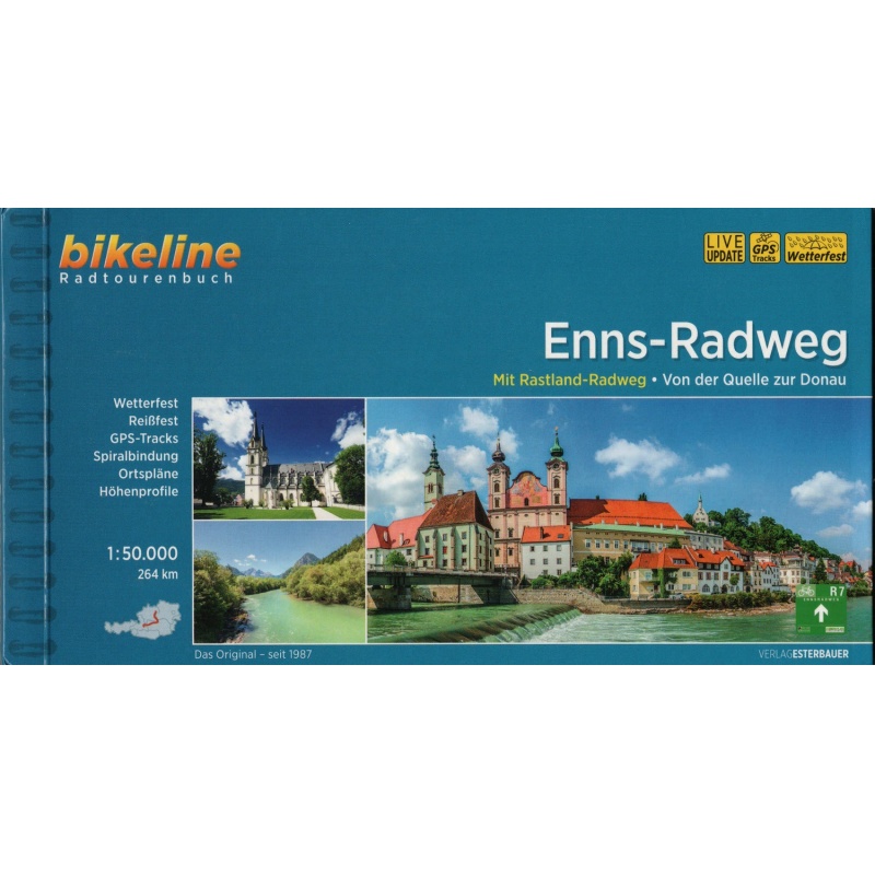 Bikeline Enns-Radweg Enzska cyklostezka 50 000 cyklopruvodce
